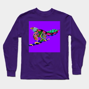 Caihong juji the lridiscent bird dinosaur ecopop Long Sleeve T-Shirt